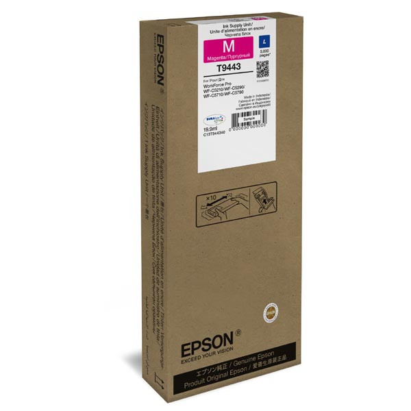 Image of Epson T9443 bíborvörös (magenta) eredeti tintapatron HU ID 13133