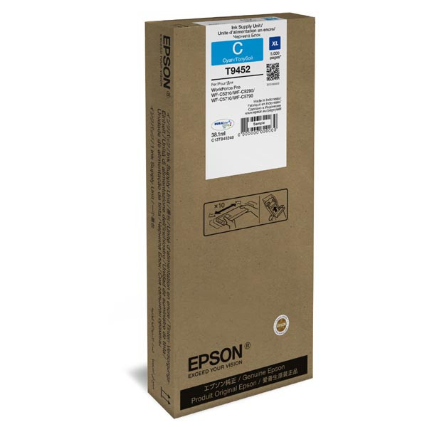 Image of Epson T9452 cián (cyan) eredeti tintapatron HU ID 13130