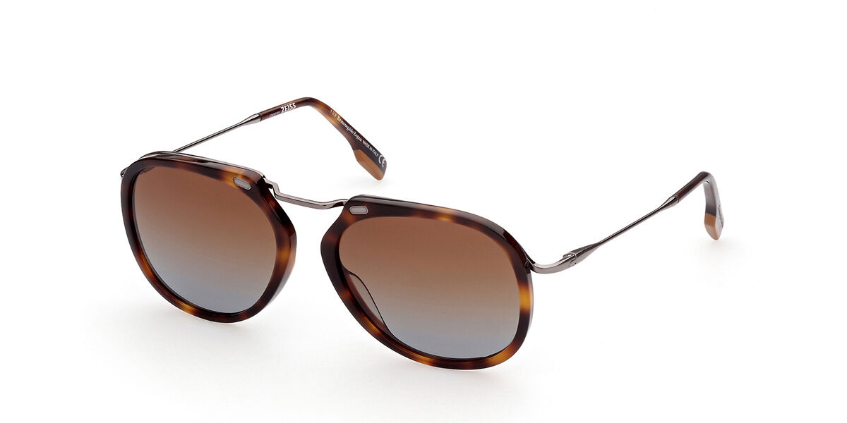 Image of Ermenegildo Zegna EZ0164 52F Óculos de Sol Tortoiseshell Masculino BRLPT