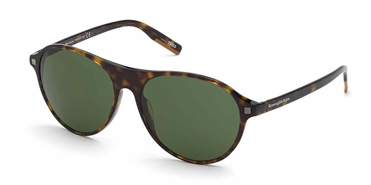 Image of Ermenegildo Zegna EZ0168 52N 58 Lunettes De Soleil Homme Tortoiseshell FR