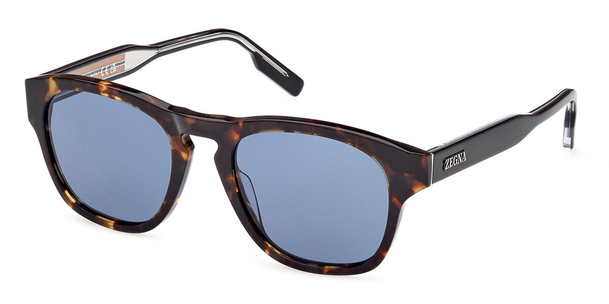 Image of Ermenegildo Zegna EZ0221 52V 52 Lunettes De Soleil Homme Tortoiseshell FR