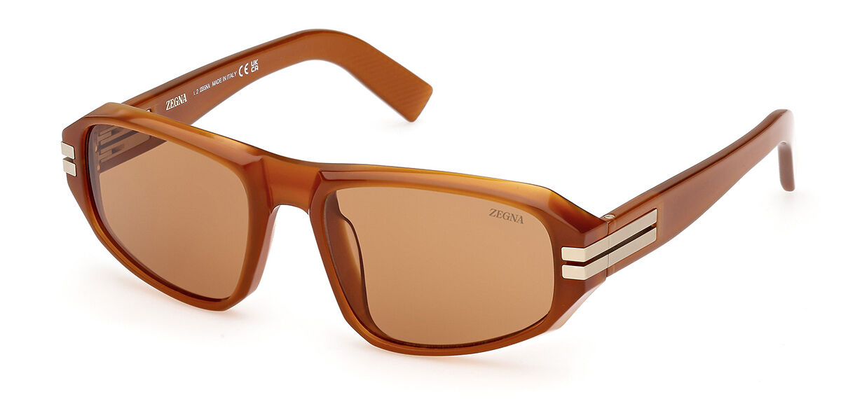 Image of Ermenegildo Zegna EZ0262 45E Óculos de Sol Marrons Masculino BRLPT