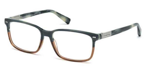 Image of Ermenegildo Zegna EZ5045 064 56 Niebieskie Męskie Okulary Korekcyjne PL