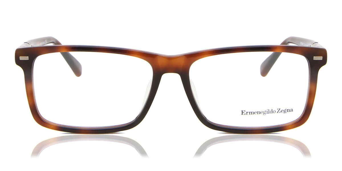 Image of Ermenegildo Zegna EZ5046F Formato Asiático 052 Óculos de Grau Tortoiseshell Masculino BRLPT