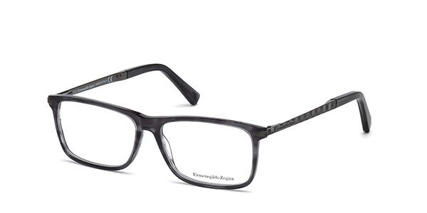 Image of Ermenegildo Zegna EZ5060 020 55 Szare Męskie Okulary Korekcyjne PL