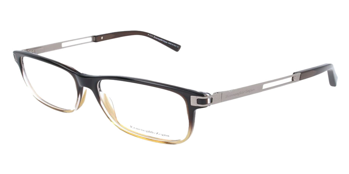 Image of Ermenegildo Zegna EZ5076 050 55 Brązowe Męskie Okulary Korekcyjne PL