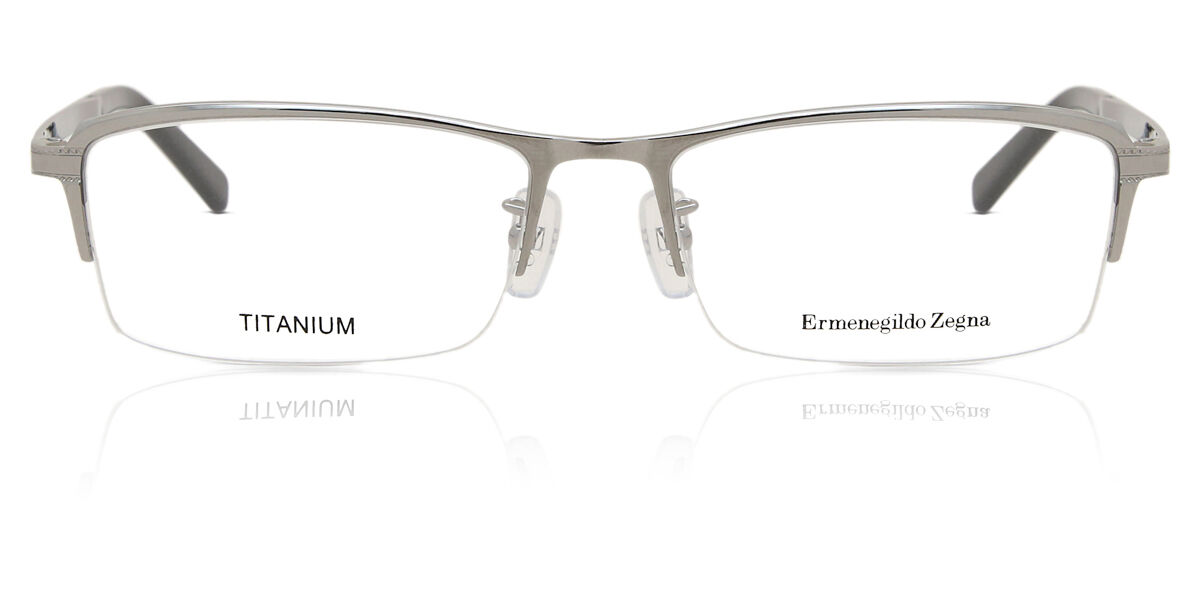 Image of Ermenegildo Zegna EZ5095D Formato Asiático 091 Óculos de Grau Prata Masculino BRLPT