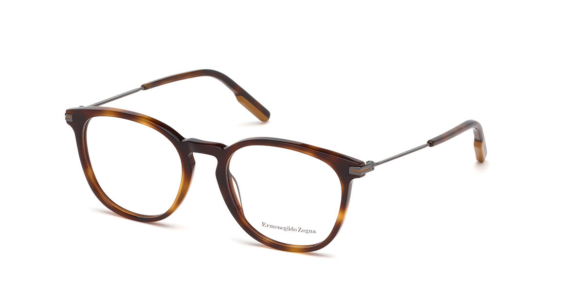 Image of Ermenegildo Zegna EZ5150 054 52 Tortoiseshell Męskie Okulary Korekcyjne PL