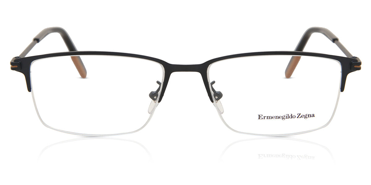 Image of Ermenegildo Zegna EZ5155D Asian Fit 002 Óculos de Grau Pretos Masculino PRT
