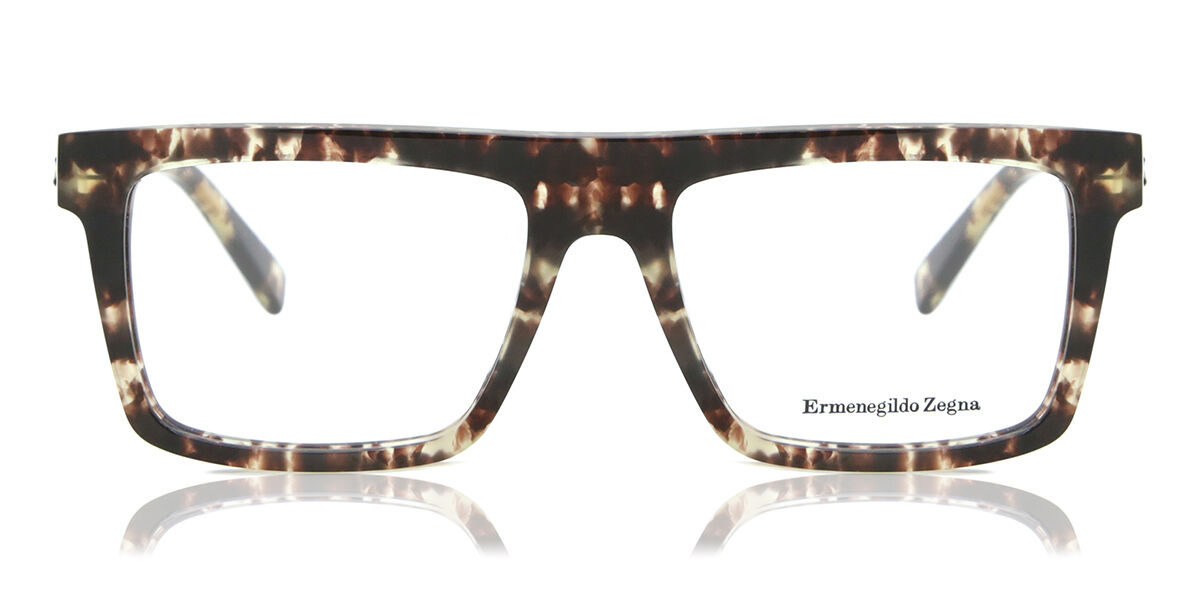 Image of Ermenegildo Zegna EZ5199 56P 55 Tortoiseshell Męskie Okulary Korekcyjne PL