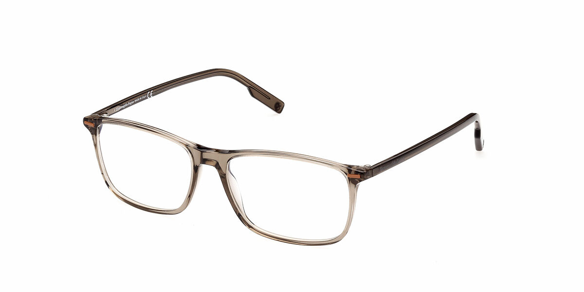 Image of Ermenegildo Zegna EZ5236 051 55 Brązowe Męskie Okulary Korekcyjne PL