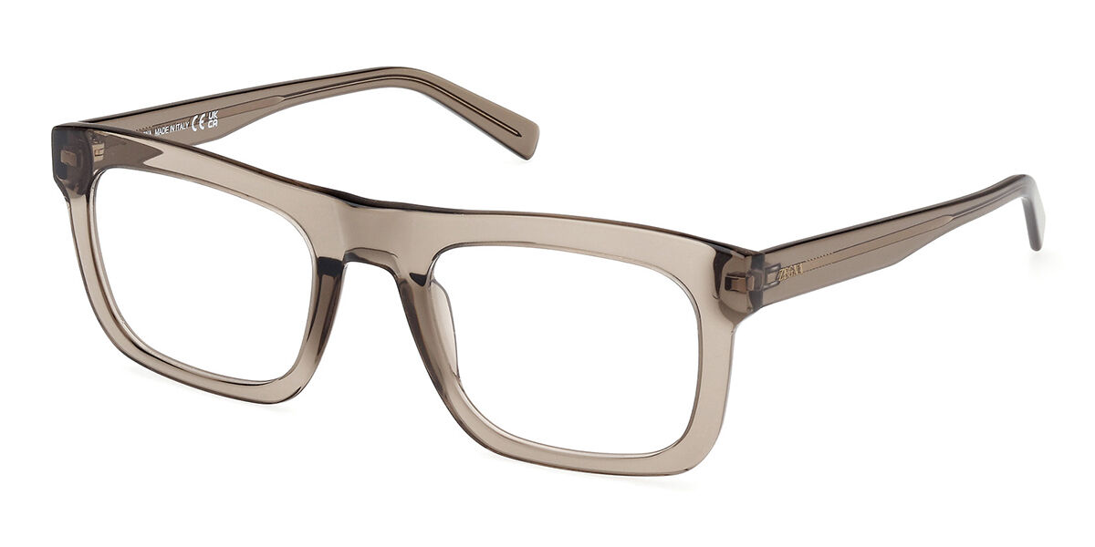 Image of Ermenegildo Zegna EZ5276 051 52 Brązowe Męskie Okulary Korekcyjne PL