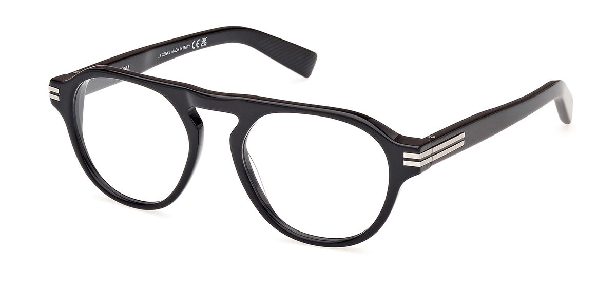 Image of Ermenegildo Zegna EZ5281 001 51 Czarne Męskie Okulary Korekcyjne PL