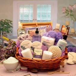 Image of Essence of Lavender Spa Gift Basket