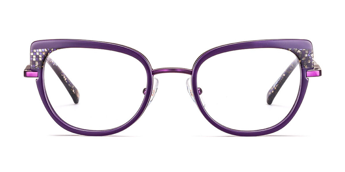 Image of Etnia Barcelona Trapani PU Óculos de Grau Purple Feminino BRLPT
