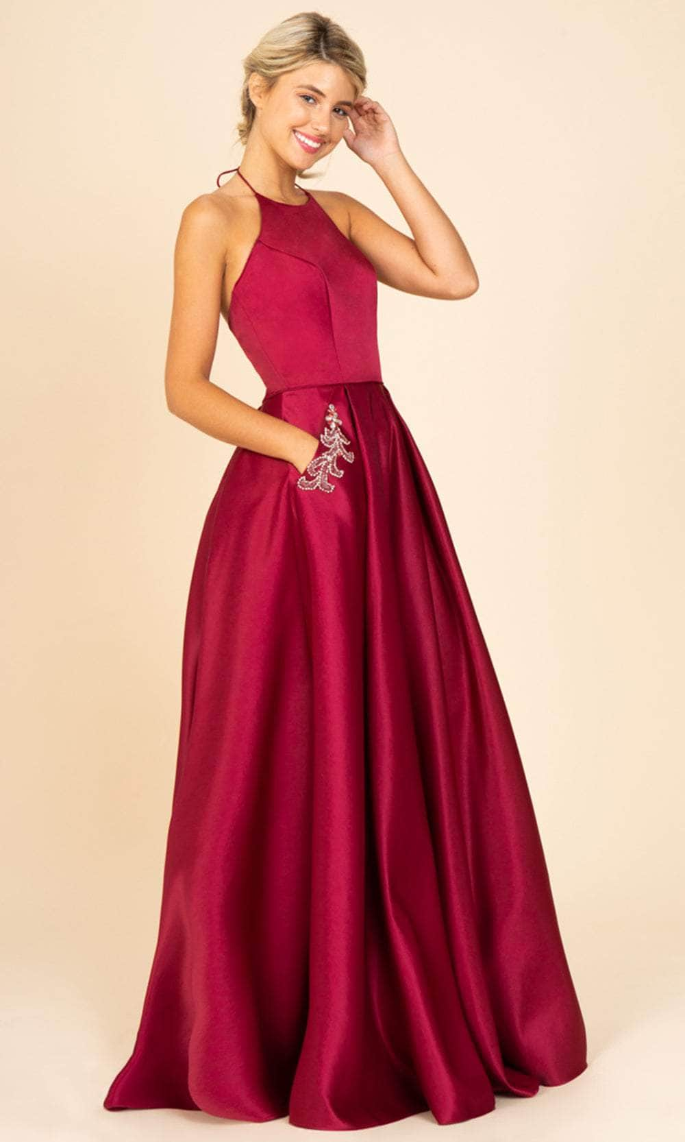 Image of Eureka Fashion 8822 - Halter A-Line Prom Gown