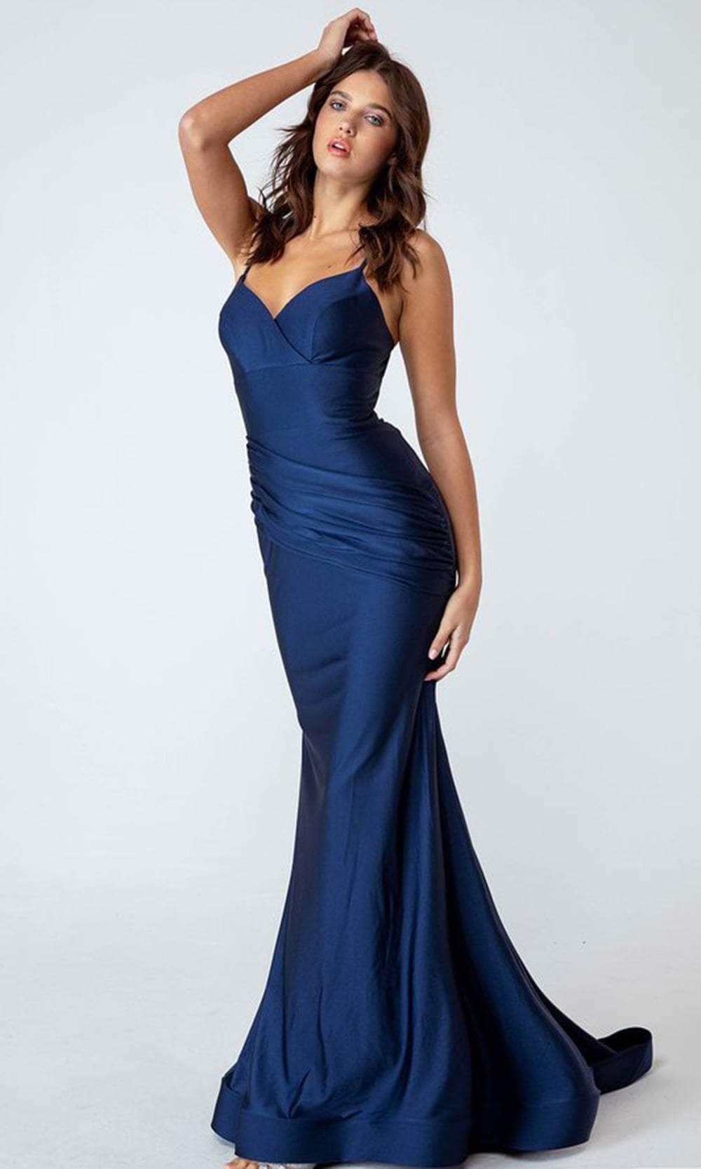 Image of Eureka Fashion 9151 - V-Neck Sleeveless Prom Dress