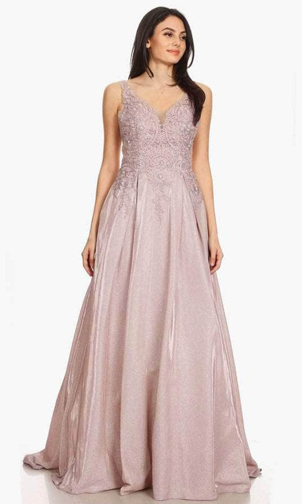 Image of Eureka Fashion 9606 - Embroidered Bodice A-Line Gown