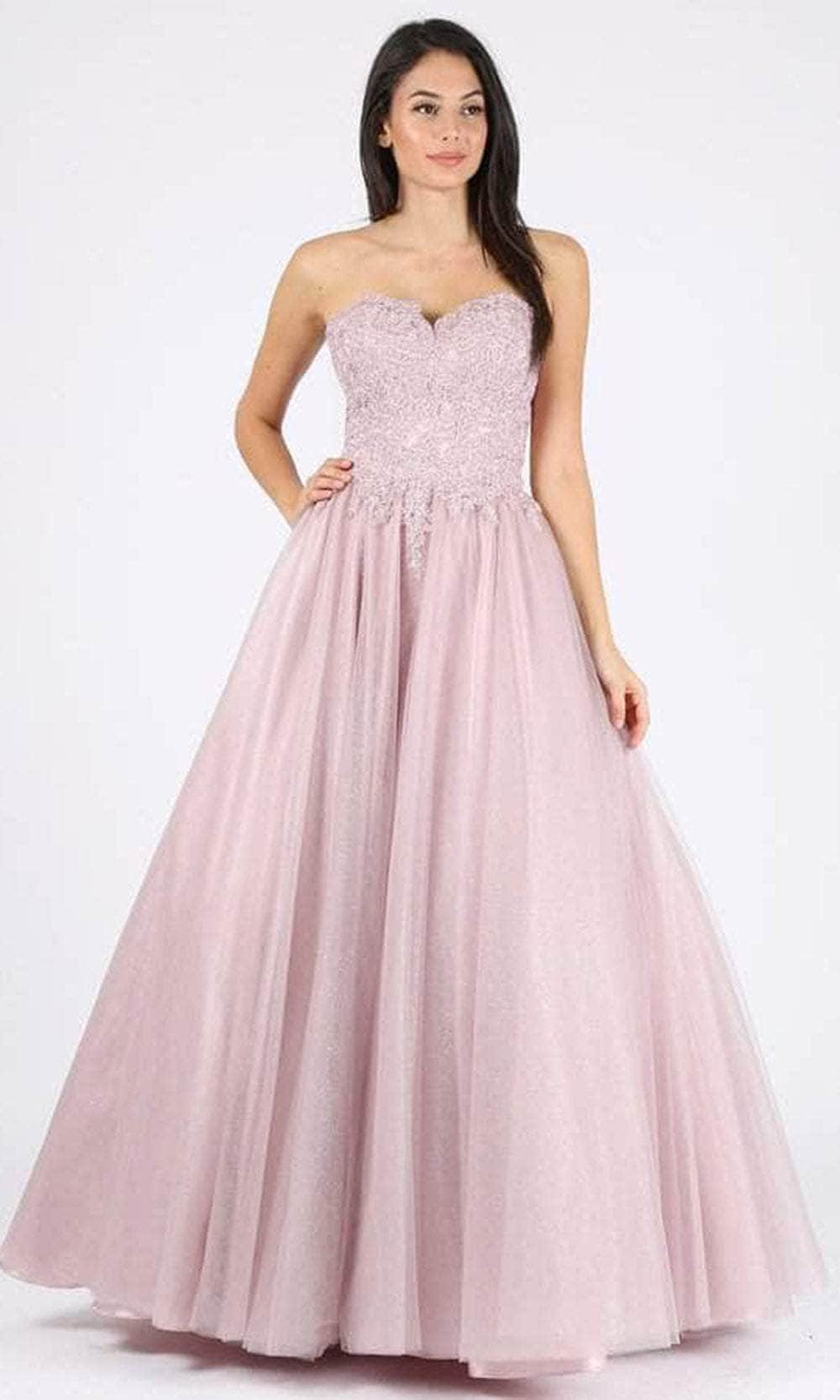 Image of Eureka Fashion 9898 - Embroidered Sweetheart Neck Long Gown