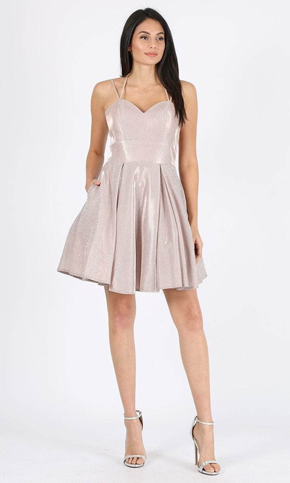 Image of Eureka Fashion 9988 - Sweetheart Box Pleated Cocktail Dress