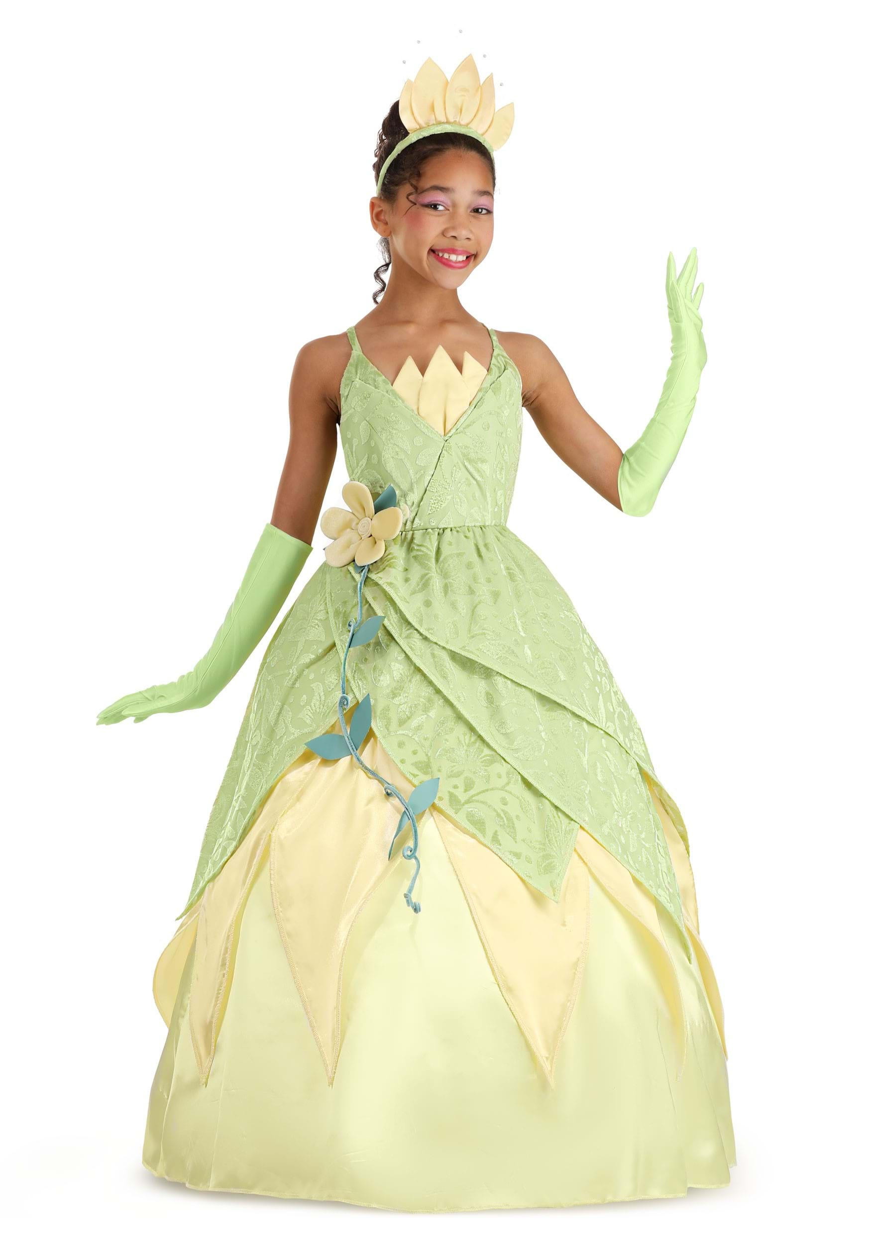 Image of Exclusive Deluxe Disney Tiana Costume Dress for Girls ID FUN3316CH-L