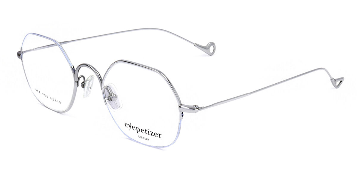 Image of Eyepetizer Ottagono C1 Óculos de Grau Prata Masculino BRLPT