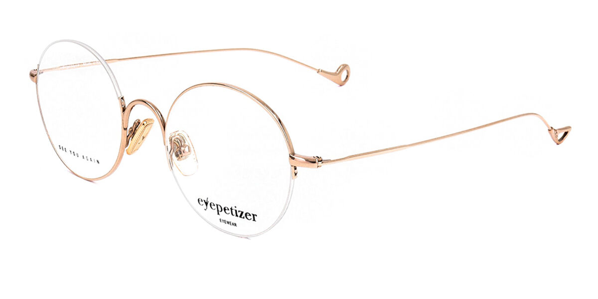 Image of Eyepetizer Tondo C9 Óculos de Grau Rose-Dourados Masculino PRT