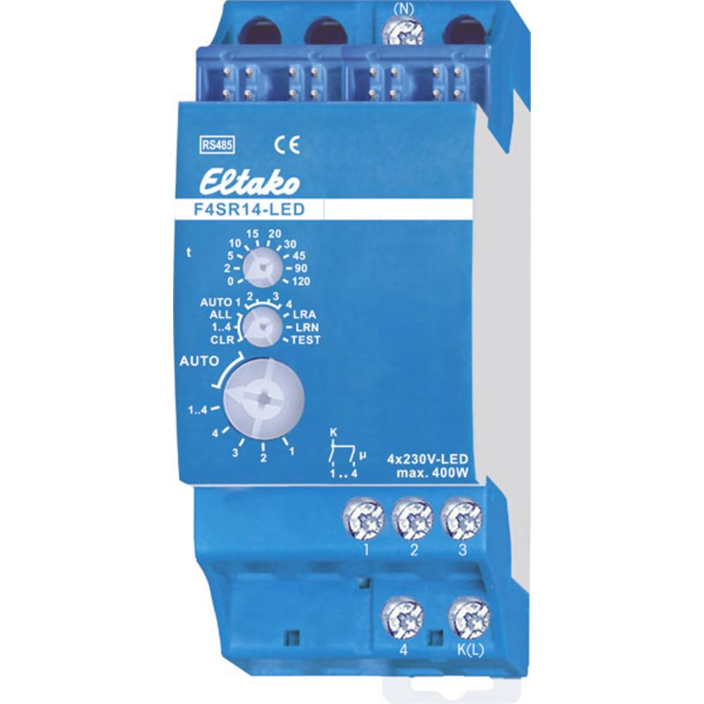 Image of F4SR14-LED Eltako RS485 Actuator 4-channel DIN rail Switching capacity (max) 1800 W