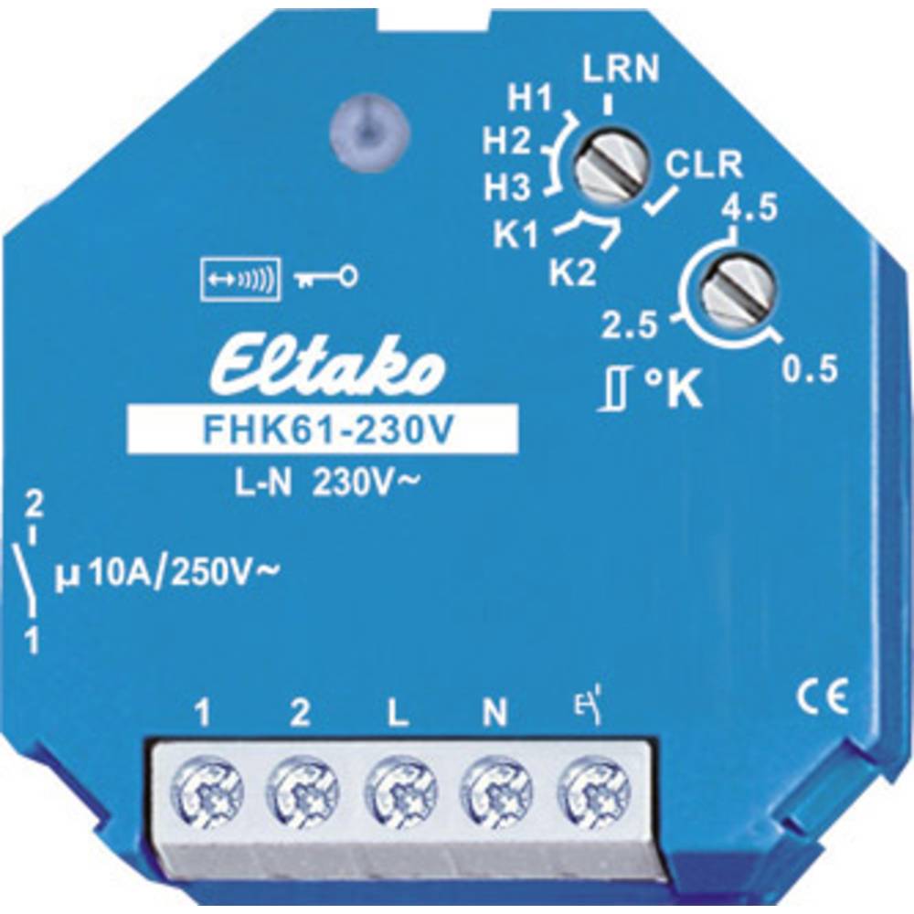 Image of FHK61-230V Eltako Wireless Actuator Flush mount Switching capacity (max) 2500 W Max range (open field) 30 m