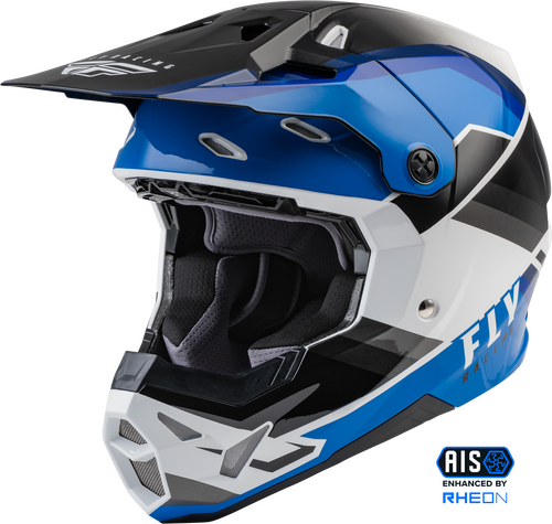 Image of FLY Racing Formula CP Rush Black Blue White Offroad Helmet Size M EN