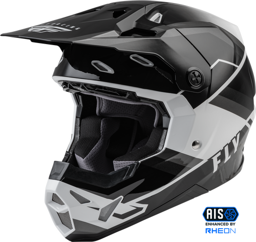 Image of FLY Racing Formula CP Rush Grey Black White Offroad Helmet Size L EN