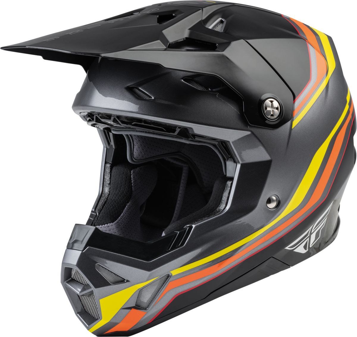 Image of FLY Racing Formula CP SE Speeder Black Yellow Red Offroad Helmet Talla 2XL
