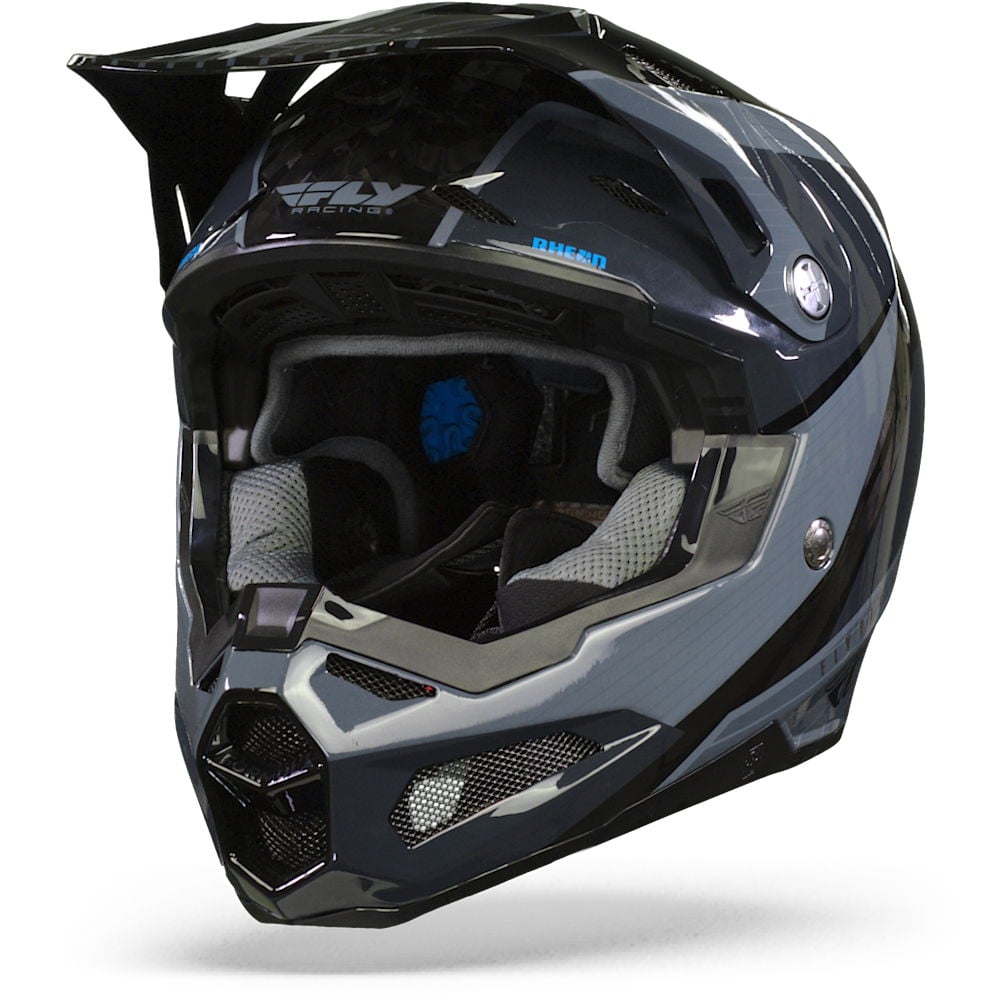 Image of FLY Racing Formula Carbon Prime Grey Carbon Offroad Helmet Talla S