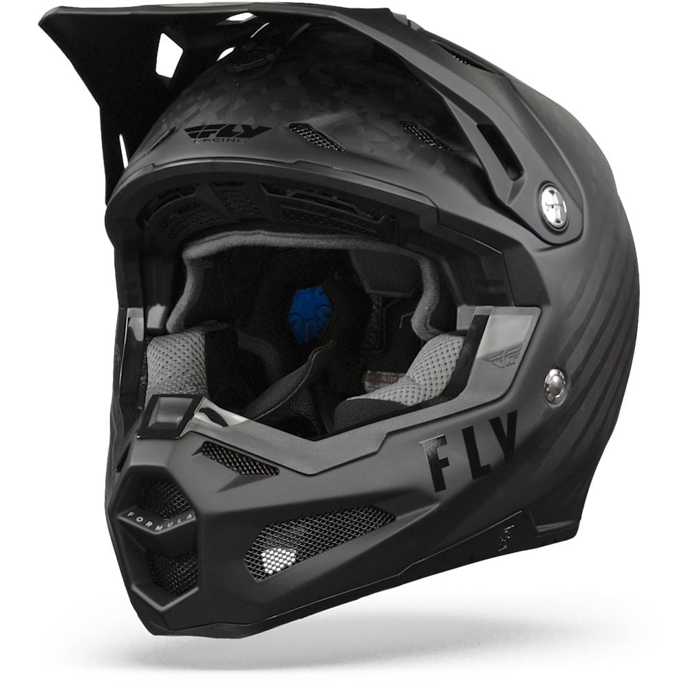 Image of FLY Racing Formula Carbon Solid Matte Black Carbon Offroad Helmet Size S EN