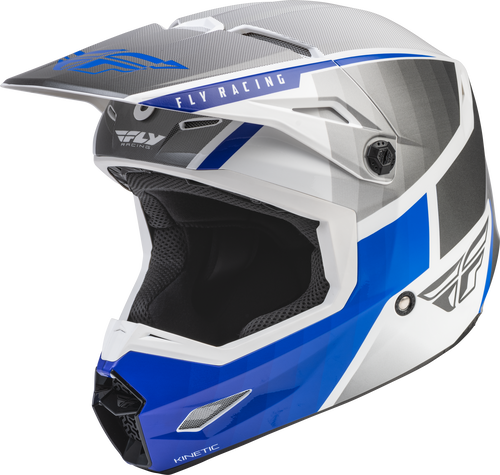 Image of FLY Racing Kinetic Drift Blue Charcoal White Offroad Helmet Size XL EN