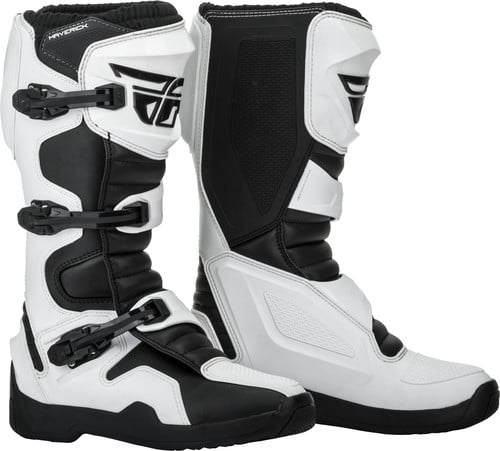 Image of FLY Racing Maverik Boot White Black Size US 10 ID 0191361080913