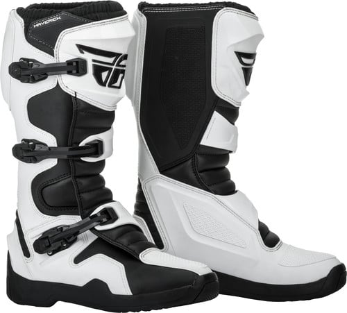 Image of FLY Racing Maverik Weiß Schwarz Stiefel Größe US 8