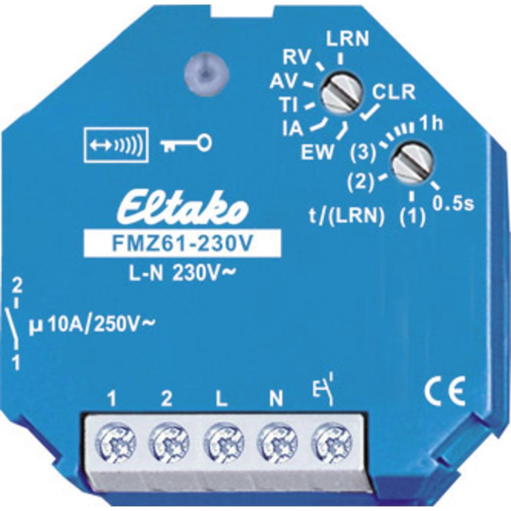Image of FMZ61-230V Eltako Wireless Actuator 1-channel Flush mount Switching capacity (max) 2000 W Max range (open field) 30 m