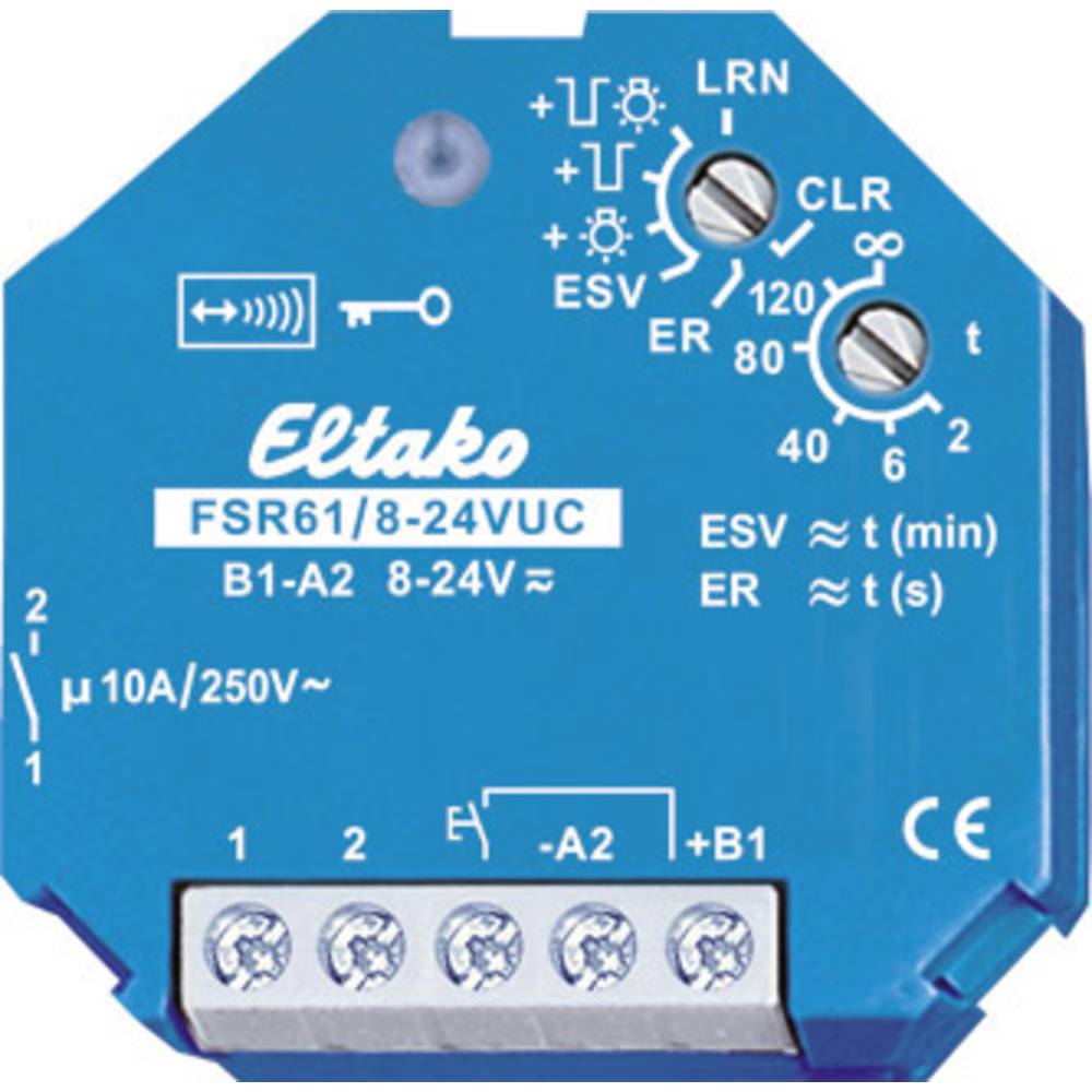 Image of FSR61/8-24V UC Eltako Wireless Actuator Flush mount Switching capacity (max) 2000 W Max range (open field) 30 m