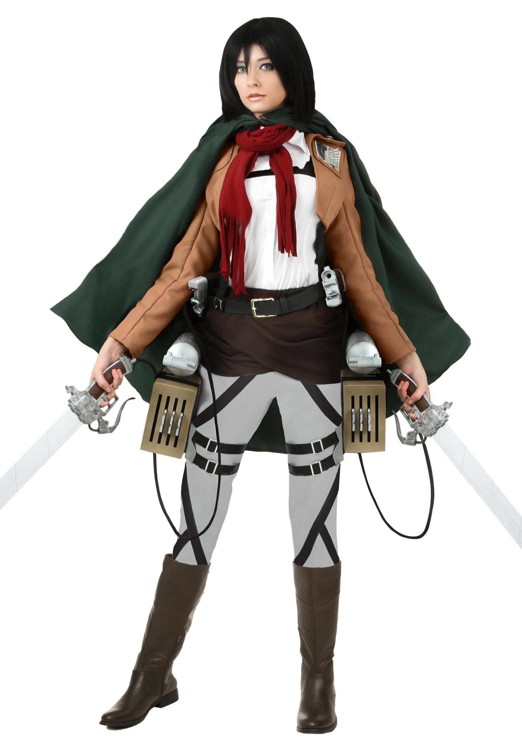 Image of FUN Costumes Attack on TItan Deluxe Mikasa Costume | Attack on Titan Costumes