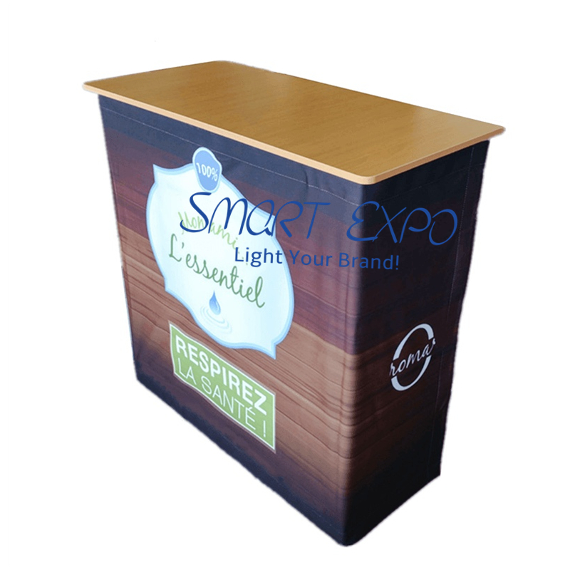 Image of Fabric Pop Up Counter Retail Supplies with Printed Advertising Display Artworks