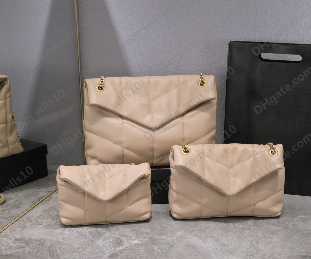 Image of Fashion handbag designer bags crossbody bag genuine leather women Messenger YB55 tote Clutch 5 colors Luxurys shoulder loulou puffer bag han