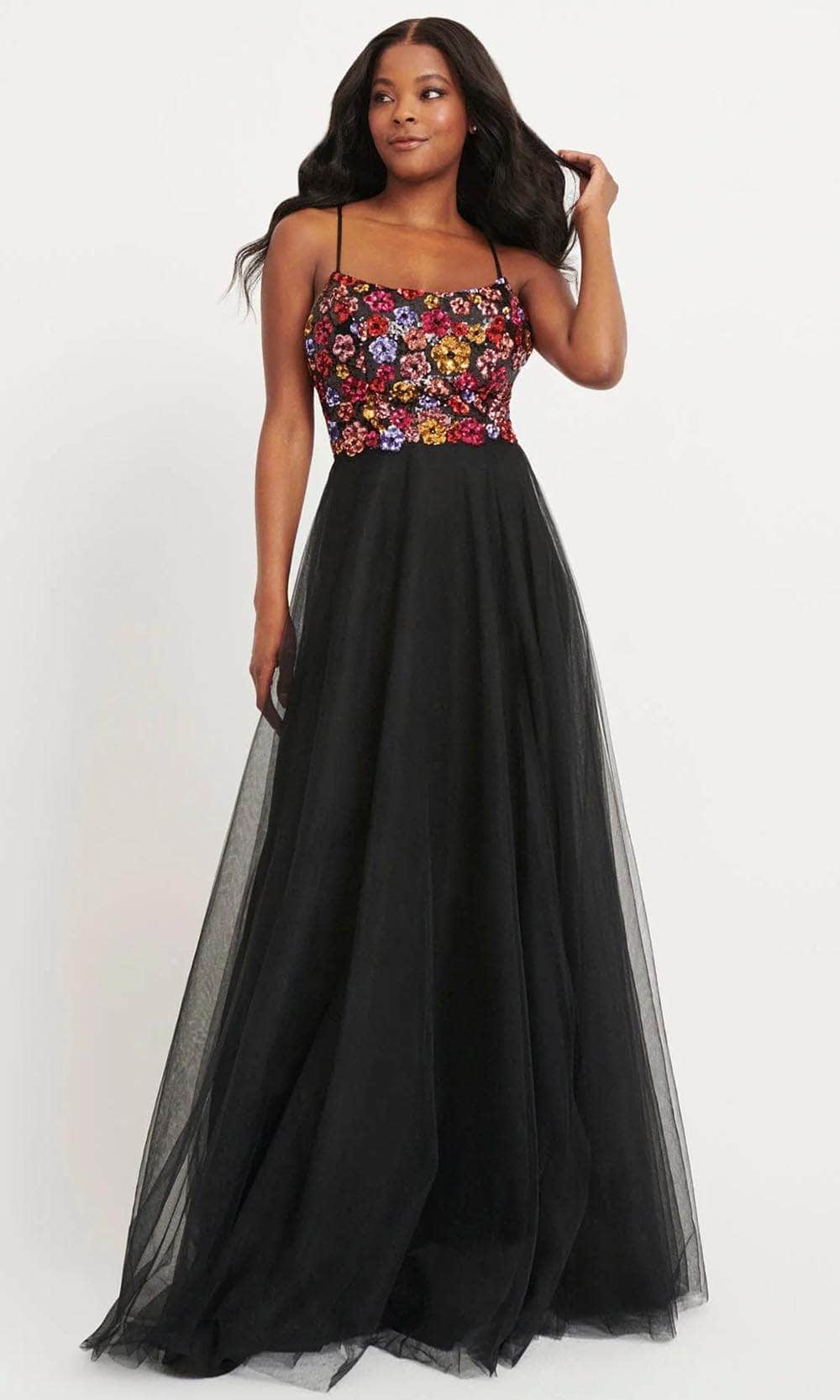 Image of Faviana 11039 - Embellished Scoop Neck Prom Gown