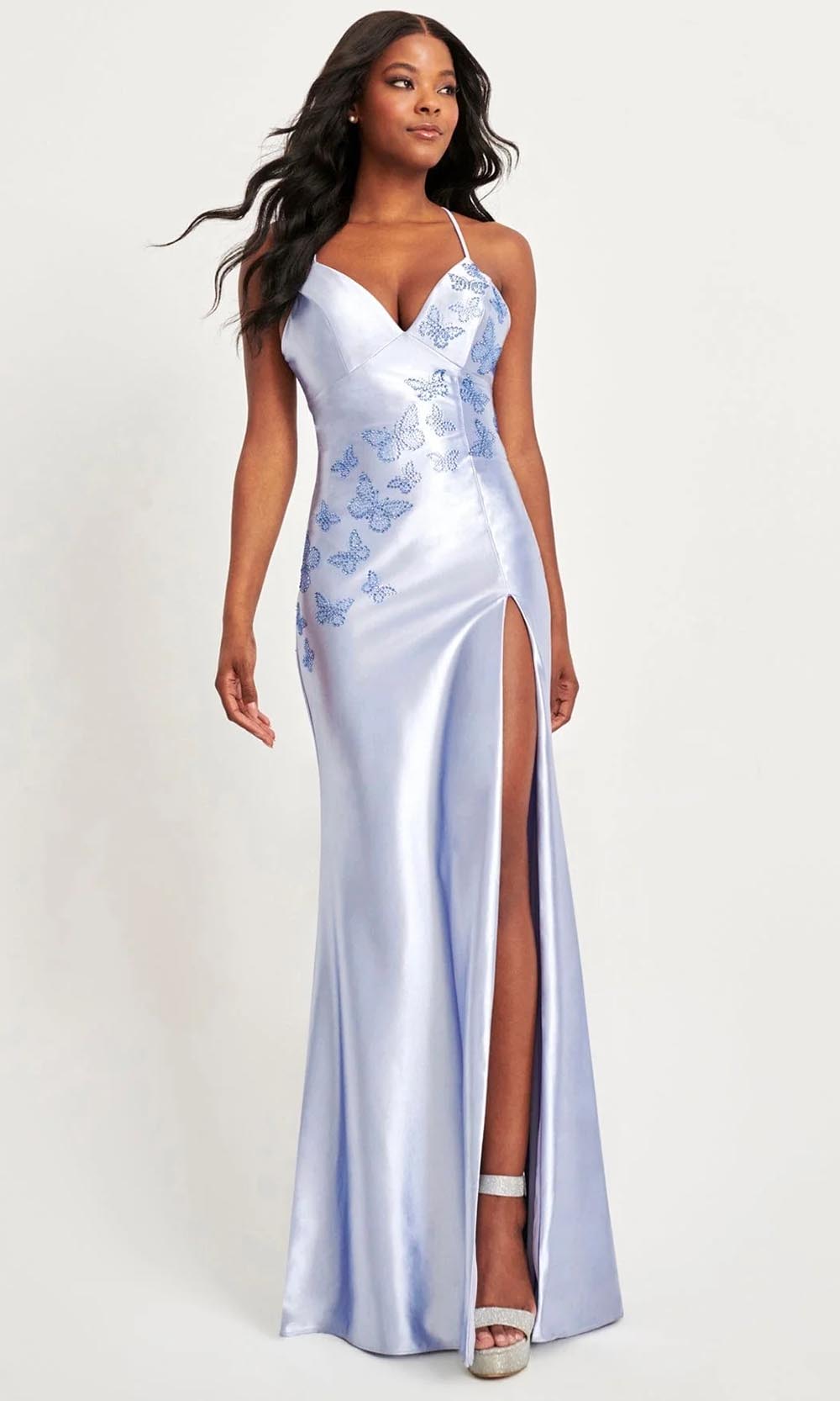 Image of Faviana 11053 - Beaded Butterfly V-Neck Prom Gown