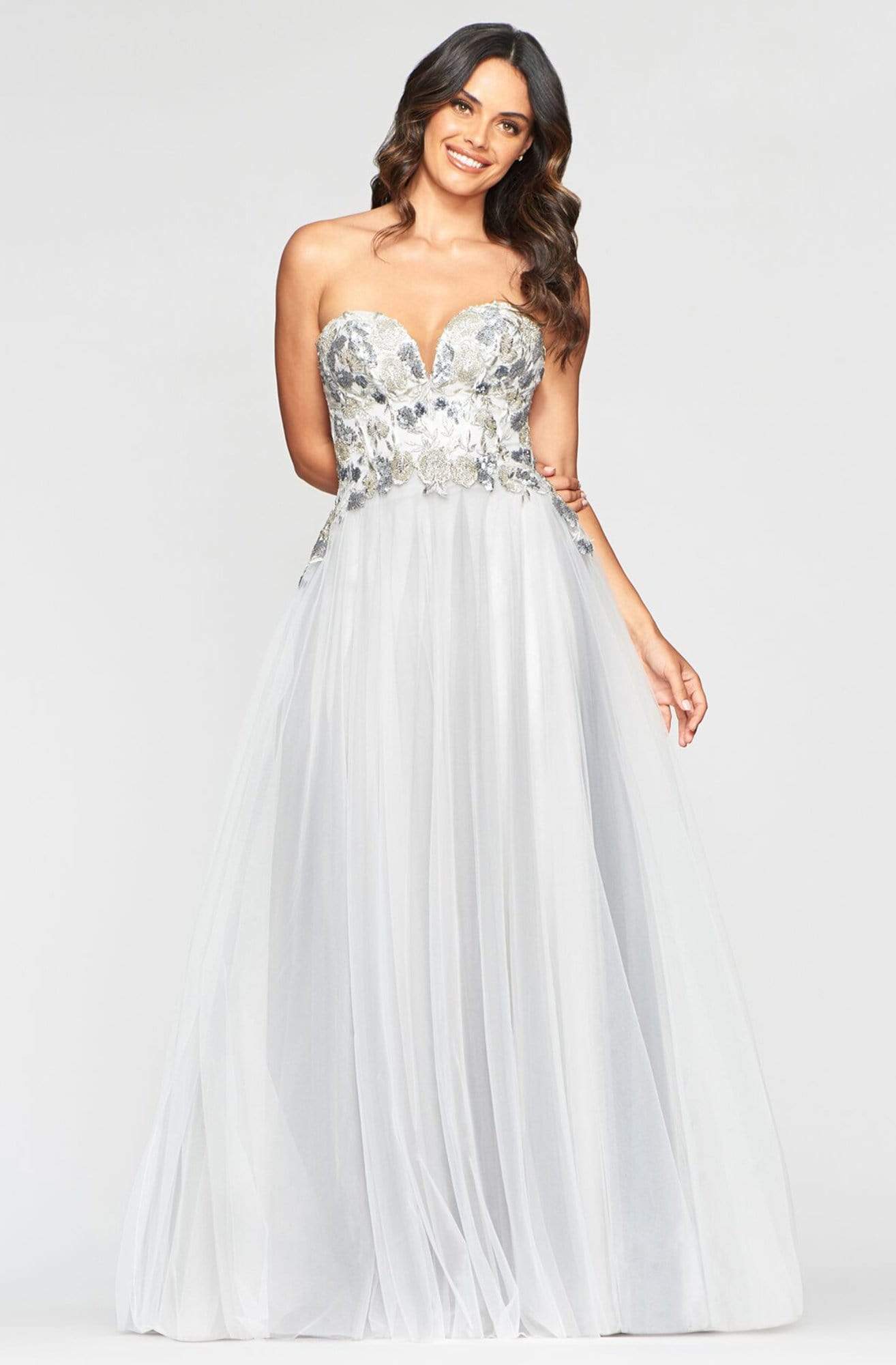 Image of Faviana - S10446 Sweetheart Fit and Flare Long Dress