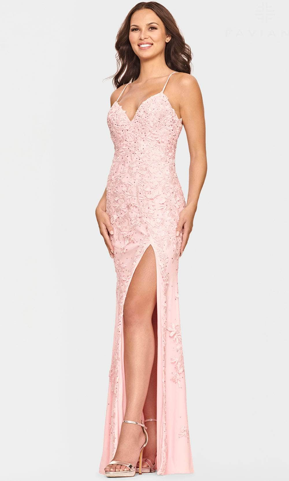 Image of Faviana S10812 - Sleeveless Embroidered Evening Dress