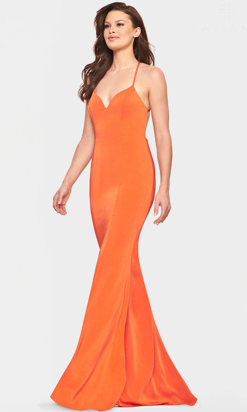 Image of Faviana S10848 - Strapped Open Back Mermaid Dress