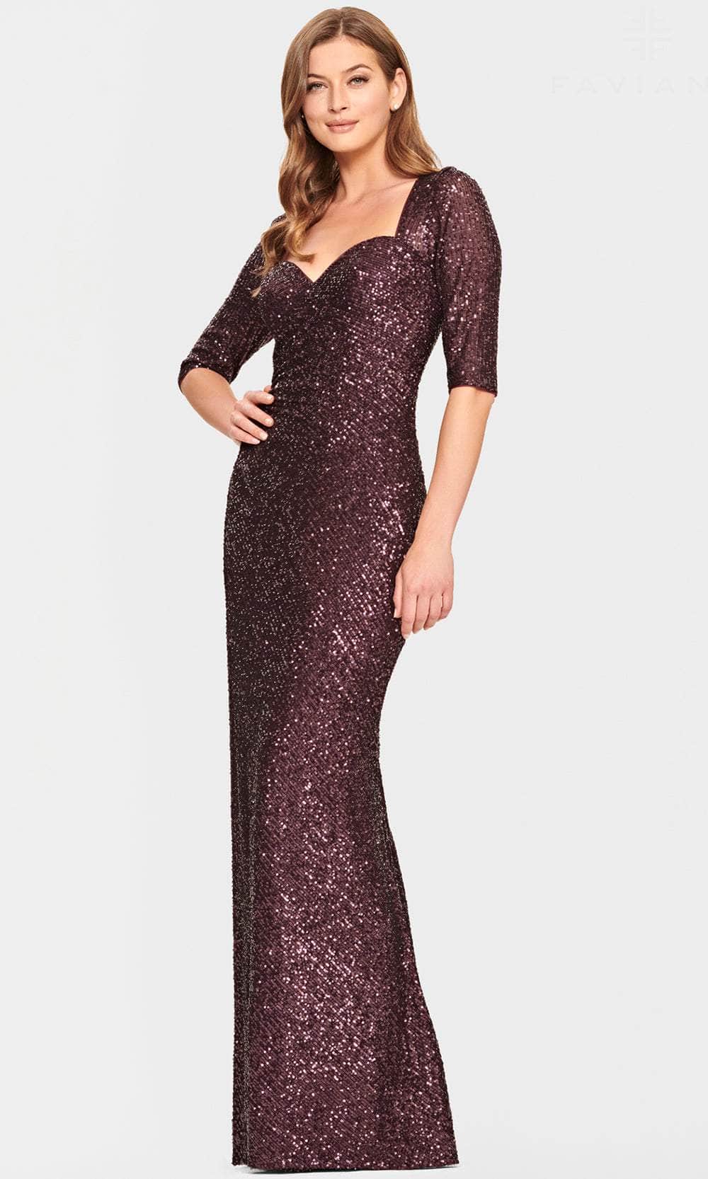 Image of Faviana S10861 - Sweetheart Sequined Evening Gown