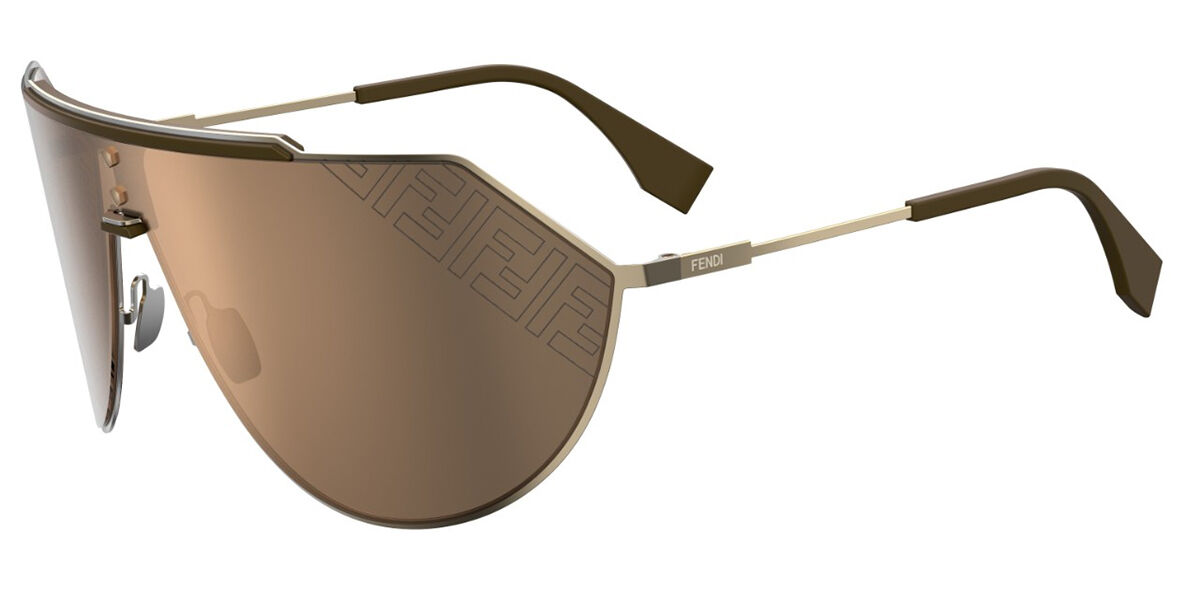 Image of Fendi FF M0075/S J5G/VP Óculos de Sol Dourados Masculino PRT