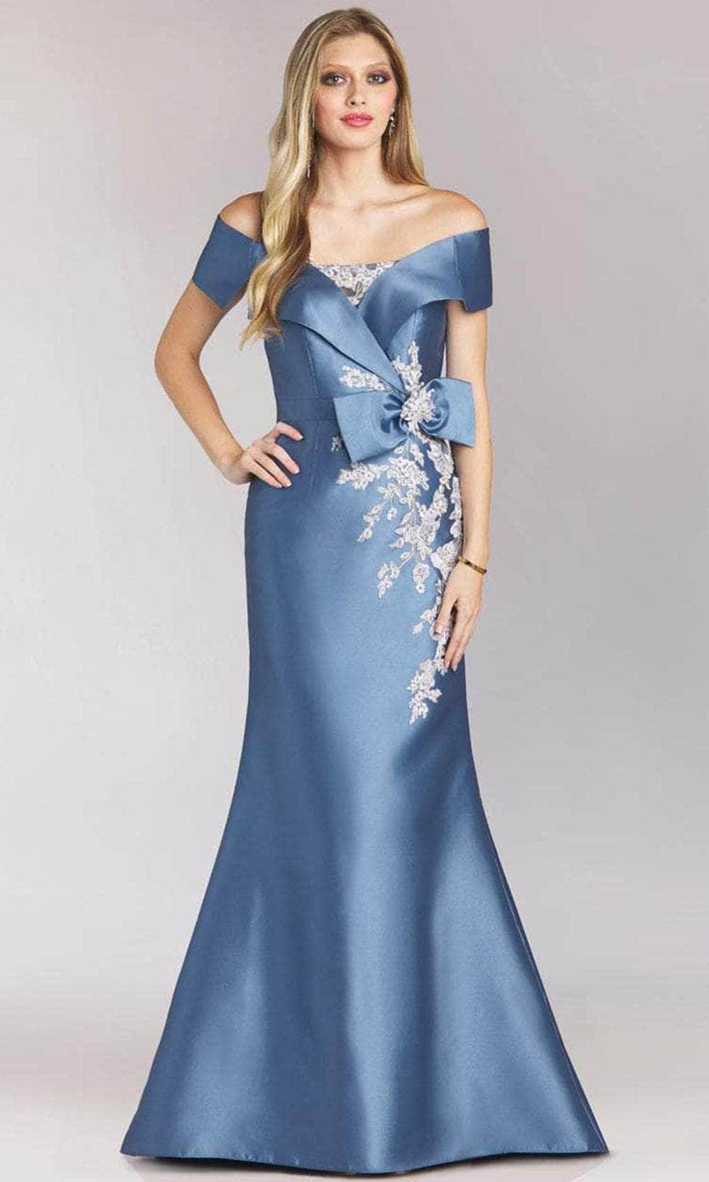 Image of Feriani Couture 21516 - Bow Detailed Trumpet Gown